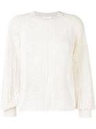 See By Chloé Perforated Knit Jumper - White