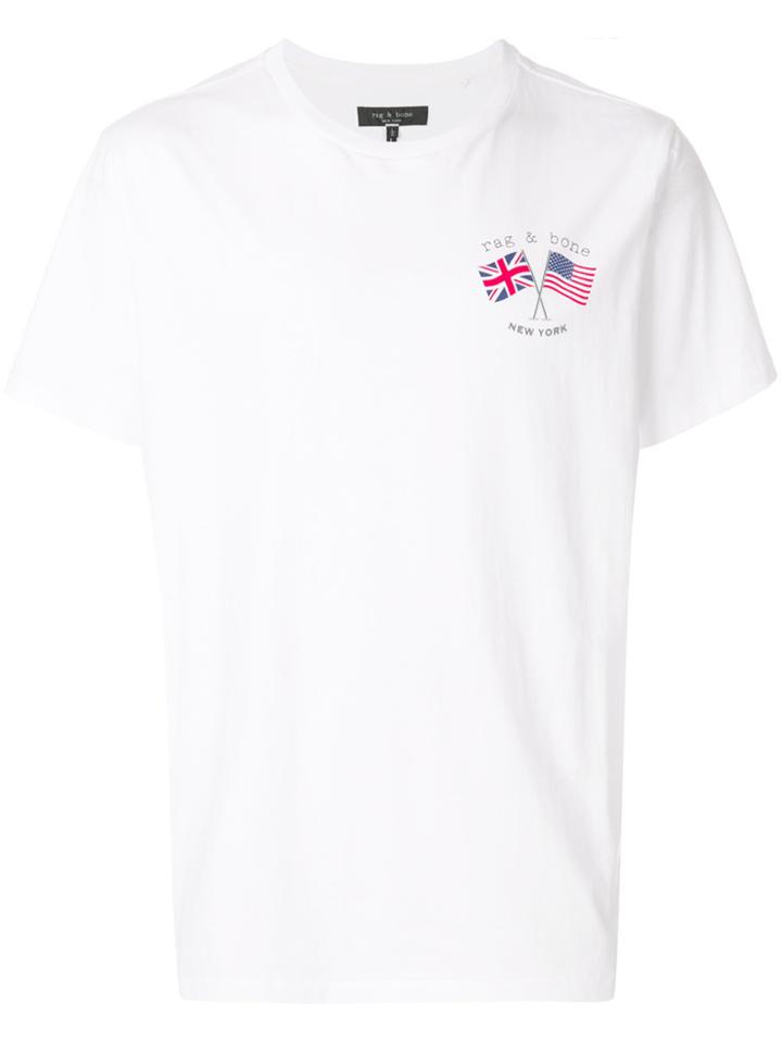 Rag & Bone Flag Print T-shirt - White