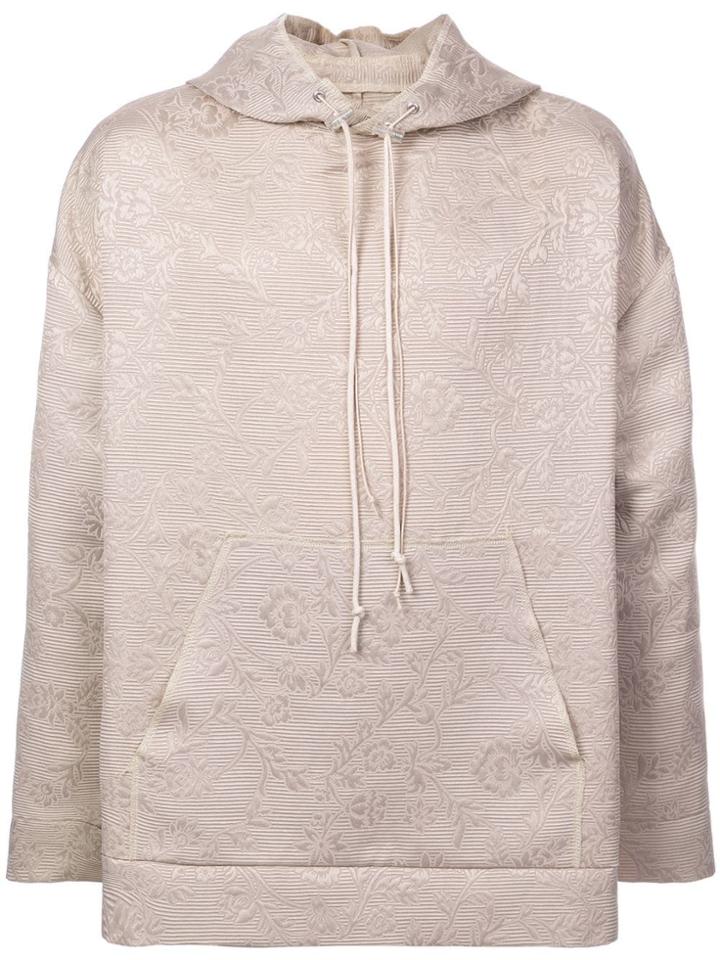 Camiel Fortgens Floral Pattern Hoodie - Neutrals
