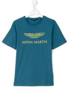 Aston Martin Kids Teen Logo Print T-shirt, Boy's, Size: 16 Yrs, Blue