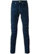 Pierre Balmain Contrasting Sides Slim-fit Jeans, Men's, Size: 31, Blue, Cotton/spandex/elastane