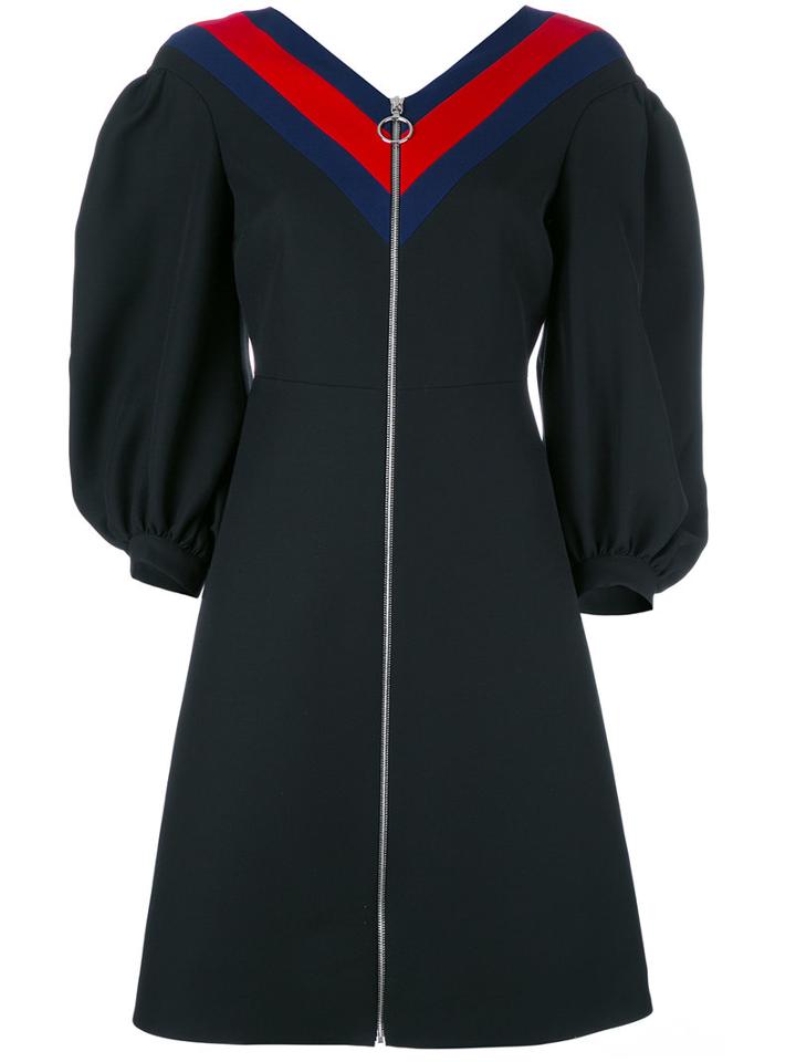 Gucci Crepe Dress, Women's, Size: 42, Black, Wool/silk/acetate