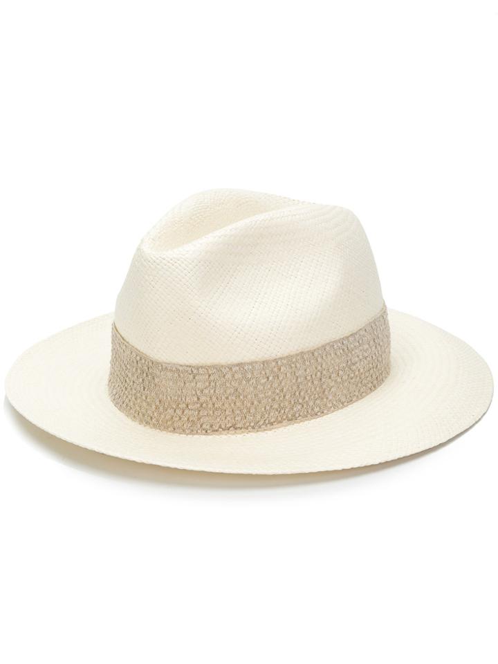 Fabiana Filippi Panama Hat - Nude & Neutrals