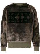 Ktz Faux Fur Logo Sweatshirt - Green