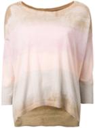 Raquel Allegra Bleached Stripe T-shirt, Women's, Size: 2, Pink/purple, Cotton/polyester