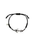 Pippo Perez 18kt White Gold Anchor And Diamond Bracelet - Black