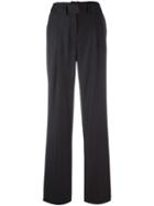 Courrèges Straight-leg Trousers, Women's, Size: 36, Blue, Wool/cupro