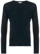 Cenere Gb Crew Neck Slim Fit Sweater - Blue