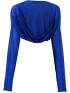 Aviù Fine Knit Bolero, Women's, Blue, Cashmere