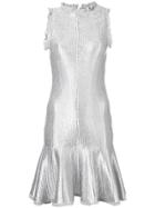 Alexander Mcqueen Flared Mini Dress - Silver