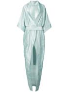 Natasha Zinko - Belted Kimono - Women - Silk - 40, Green, Silk