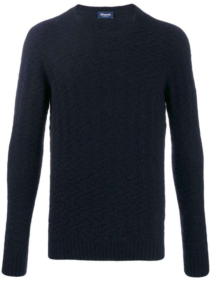 Drumohr Drumohr - Man - Baby Alpaca Round - Blue