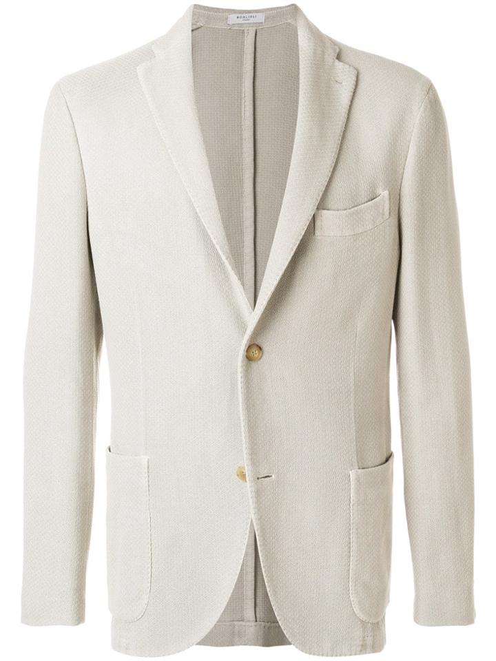 Boglioli Classic Fitted Blazer - Neutrals