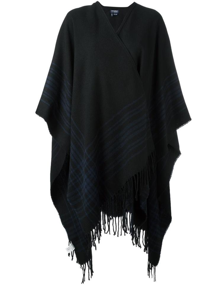 Woolrich Large Checked Detail Scarf, Women's, Blue, Acrylic