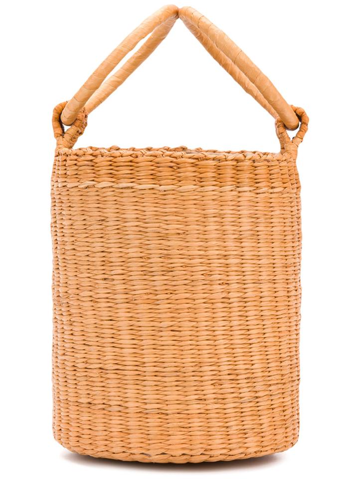 Sensi Studio Woven Bucket Tote - Nude & Neutrals