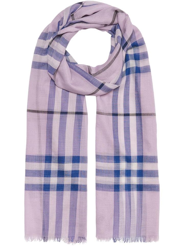 Burberry Lightweight Check Silk Scarf - Pink