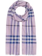 Burberry Lightweight Check Silk Scarf - Pink
