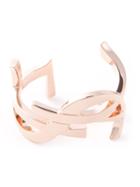 Saint Laurent Monogram Cuff, Women's, Size: S, Metallic, Metal Other