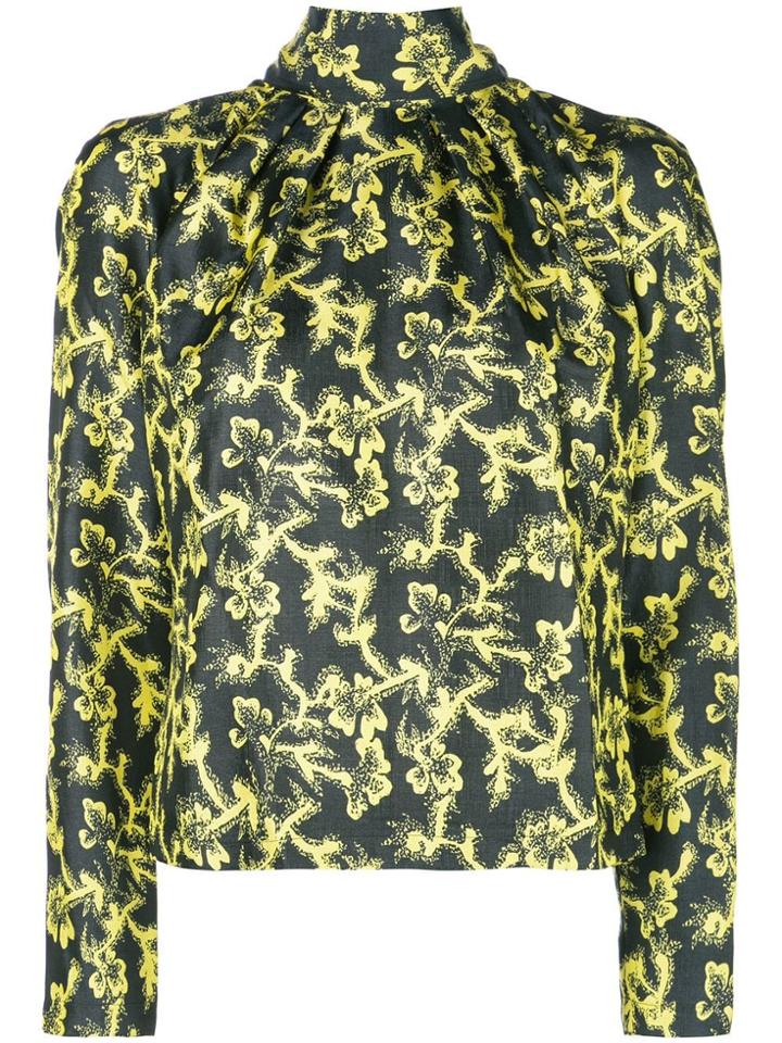 Calvin Klein 205w39nyc High Neck Printed Blouse - Yellow