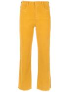 Egrey Cropped Straight-fit Trousers - Yellow