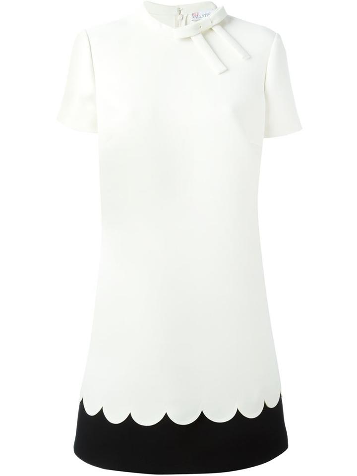 Red Valentino Scallop Detail Dress