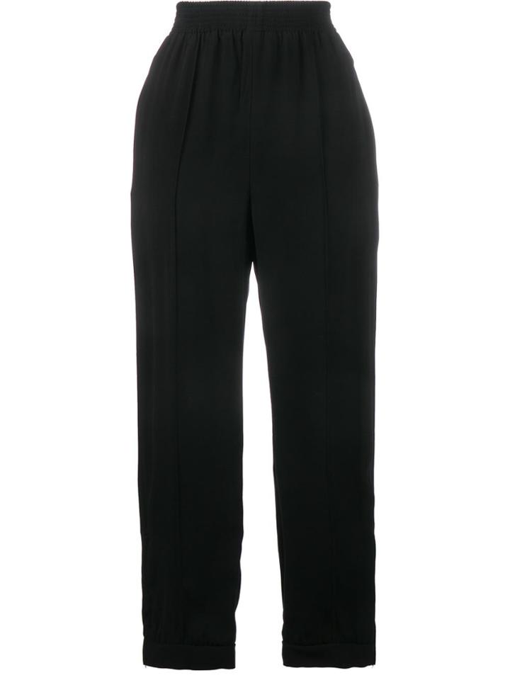 Marni Gathered Straight Leg Trousers - Black