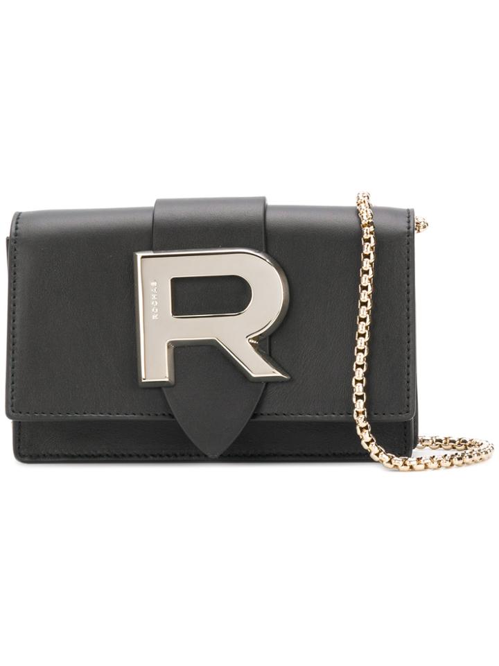 Rochas Logo Shoulder Bag - Black