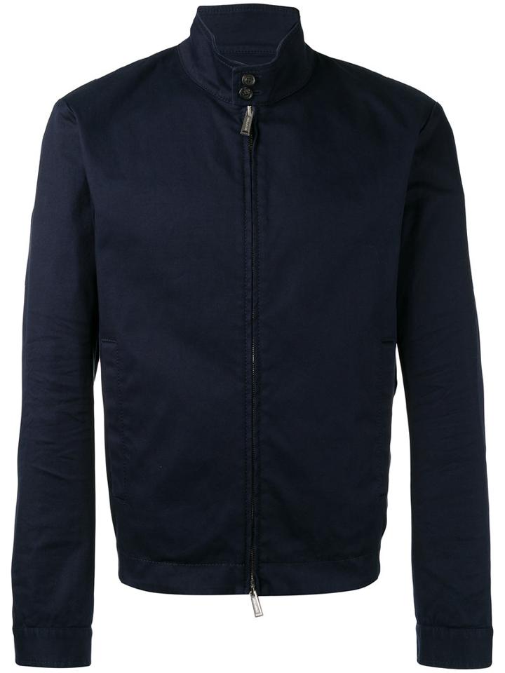 Dsquared2 Bomber Jacket, Men's, Size: 46, Blue, Cotton/spandex/elastane