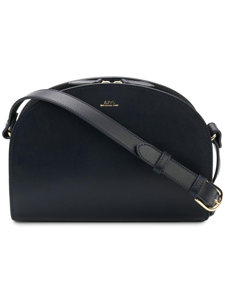 A.p.c. Front Logo Crossbody Bag - Blue