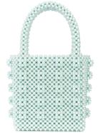 Shrimps All Over Beaded Tote - Green