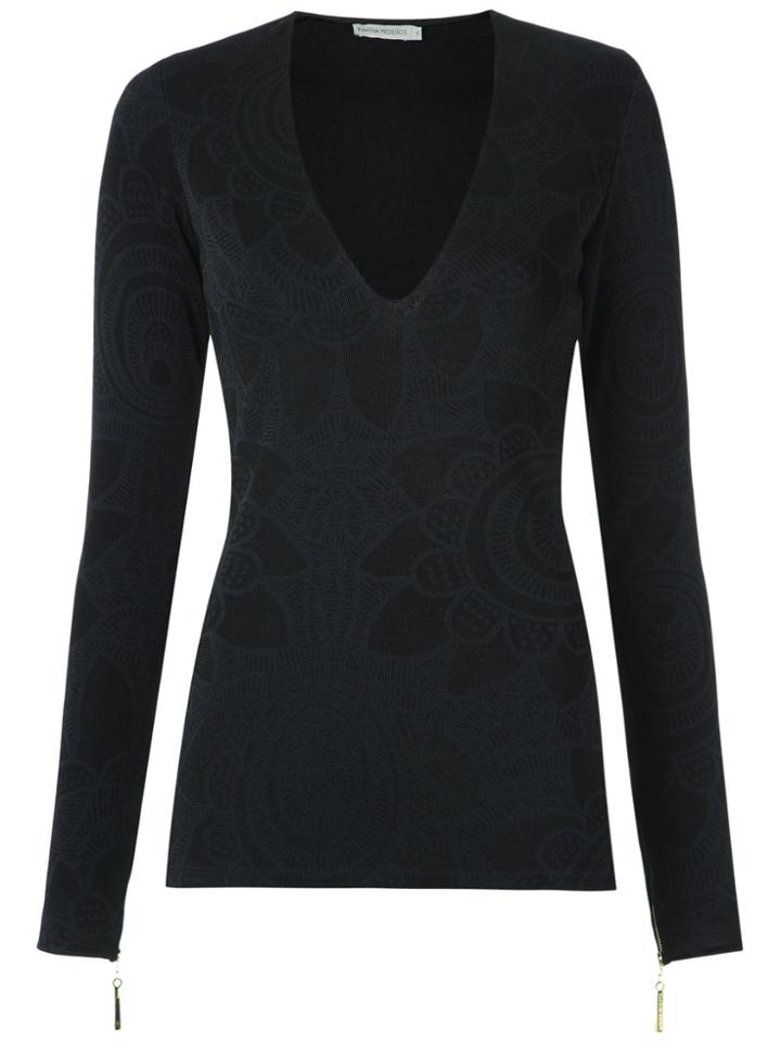 Martha Medeiros Jacquard Top - Black