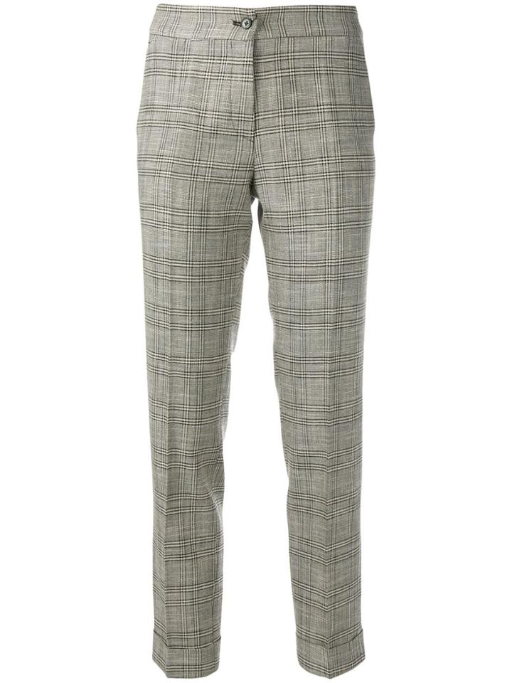 Etro Prince Of Wales Check Trousers - Grey