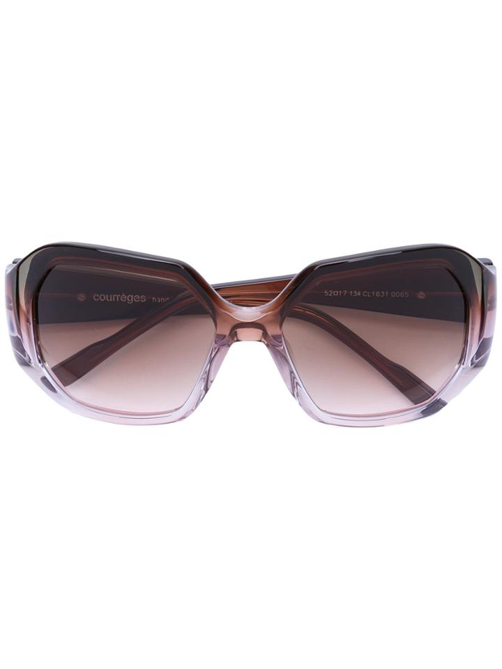 Courrèges Square Sunglasses - Pink & Purple