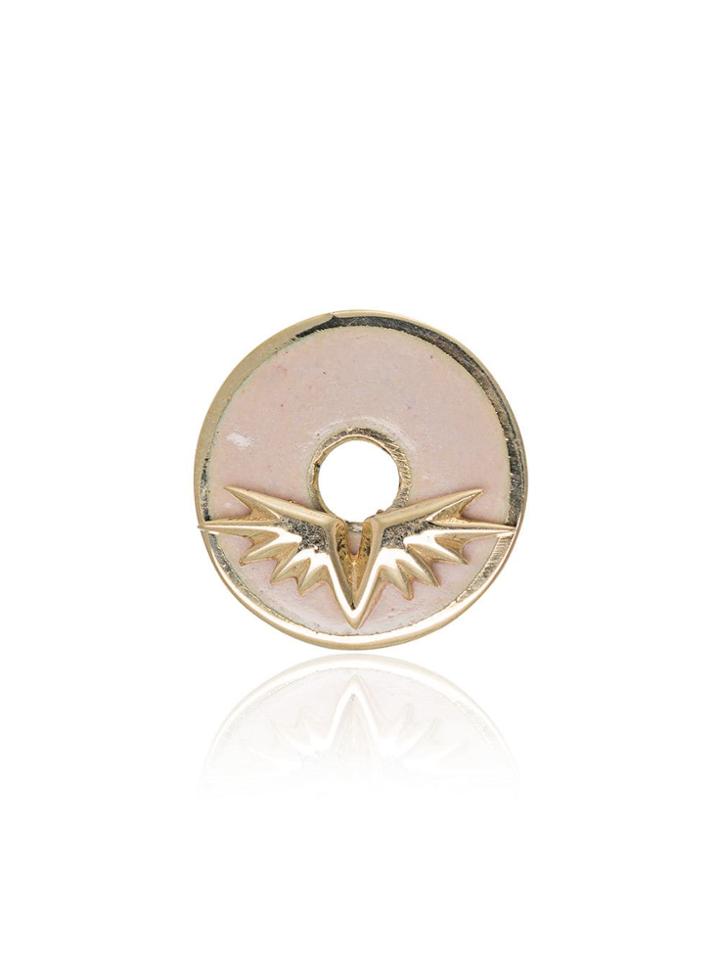 Foundrae 18k Yellow Gold And Enamel Wings Charm - Pink