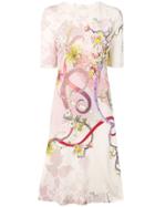 Etro Floral Print Midi Dress - Neutrals