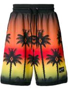 Marcelo Burlon County Of Milan Palm Sunset Bermuda Shorts -