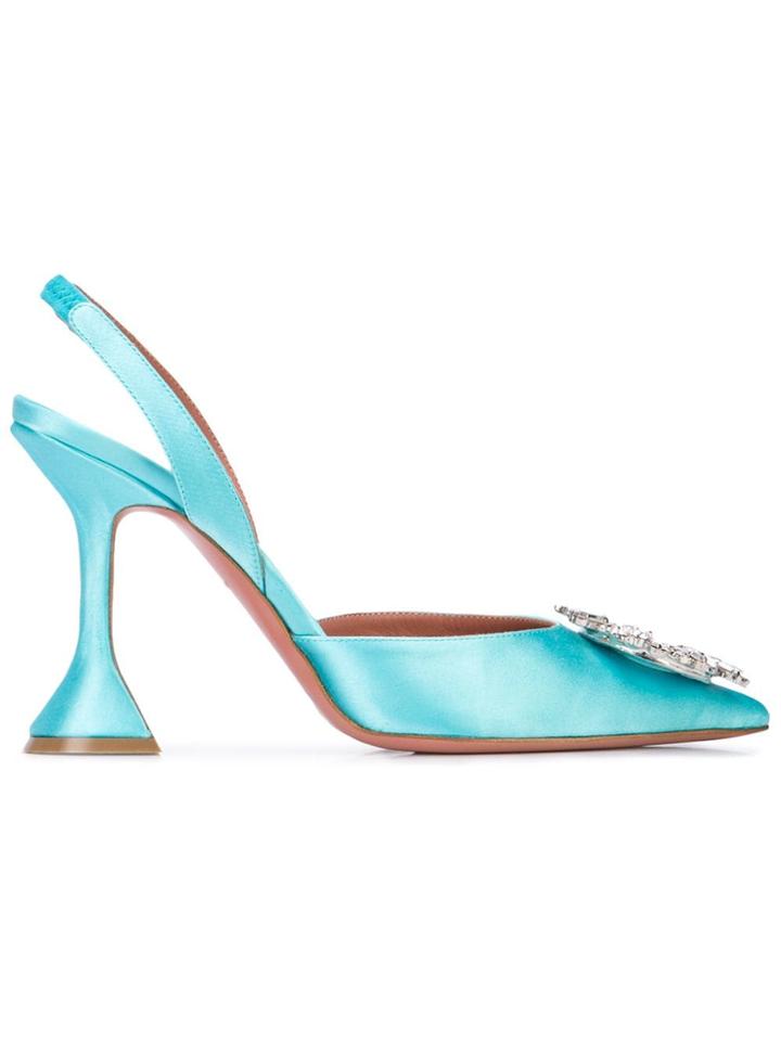 Amina Muaddi Begum Slingback Pumps - Blue