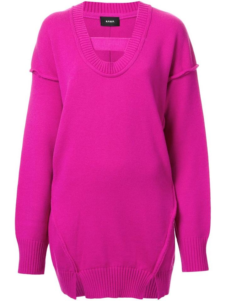 G.v.g.v. Raw Edge 'maiko' Blouse, Women's, Size: Xs, Pink/purple, Wool