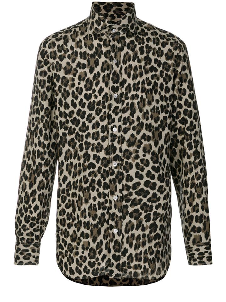 Tom Ford Leopard Print Shirt - Nude & Neutrals