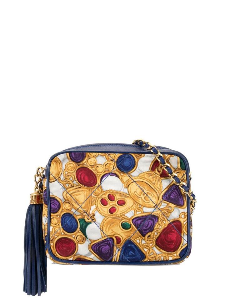 Chanel Pre-owned Cc Fringe Chain Shoulder Bag - Blue