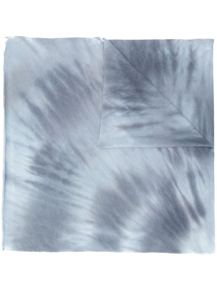 Raquel Allegra Square Tie Dye Scarf - Blue