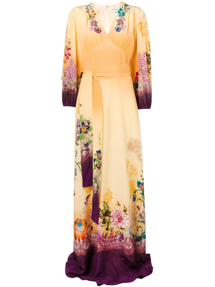Etro Tie Waist Dress - Yellow