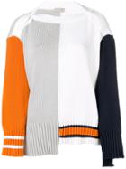 Mrz Colour Block Sweater - White