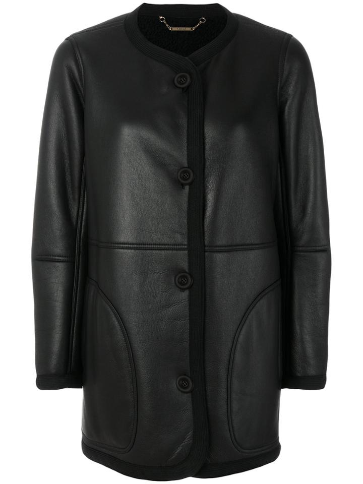 Chloé Reversible Shearling Coat - Black
