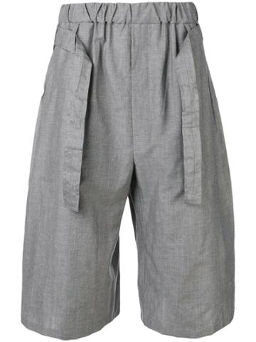 House Of The Very Islands Tie Waist Shorts - Grey