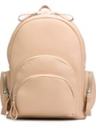 Valas Multiple Pockets Backpack, Nude/neutrals, Leather
