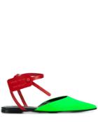 Off-white Zip Tie Mules - Green