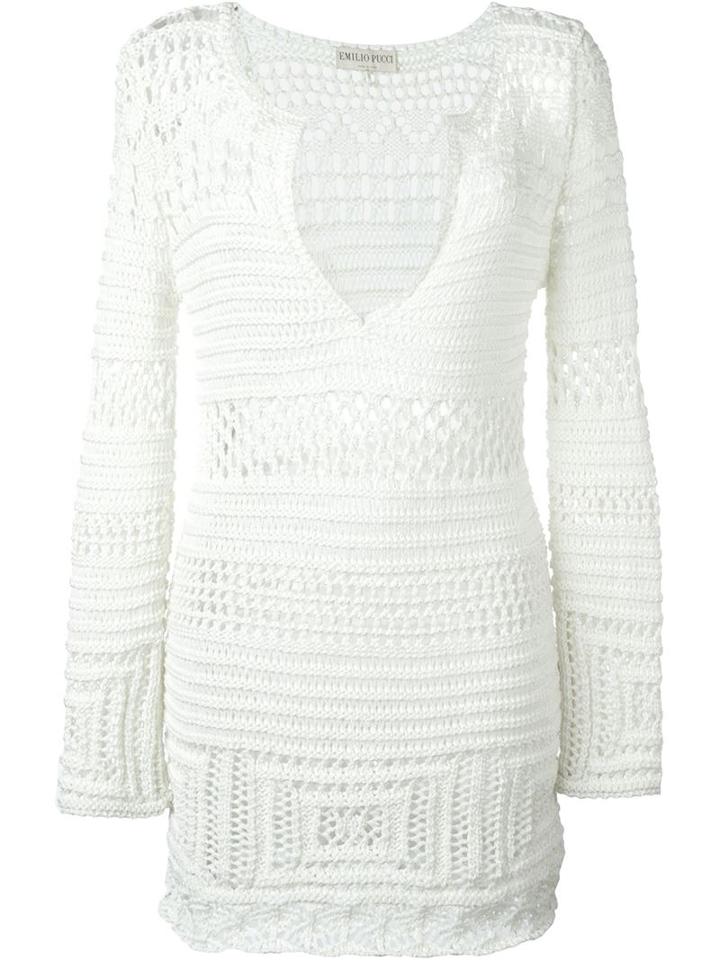 Emilio Pucci Fitted Crochet Dress
