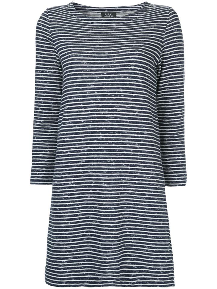 A.p.c. Merry Striped Dress - Blue