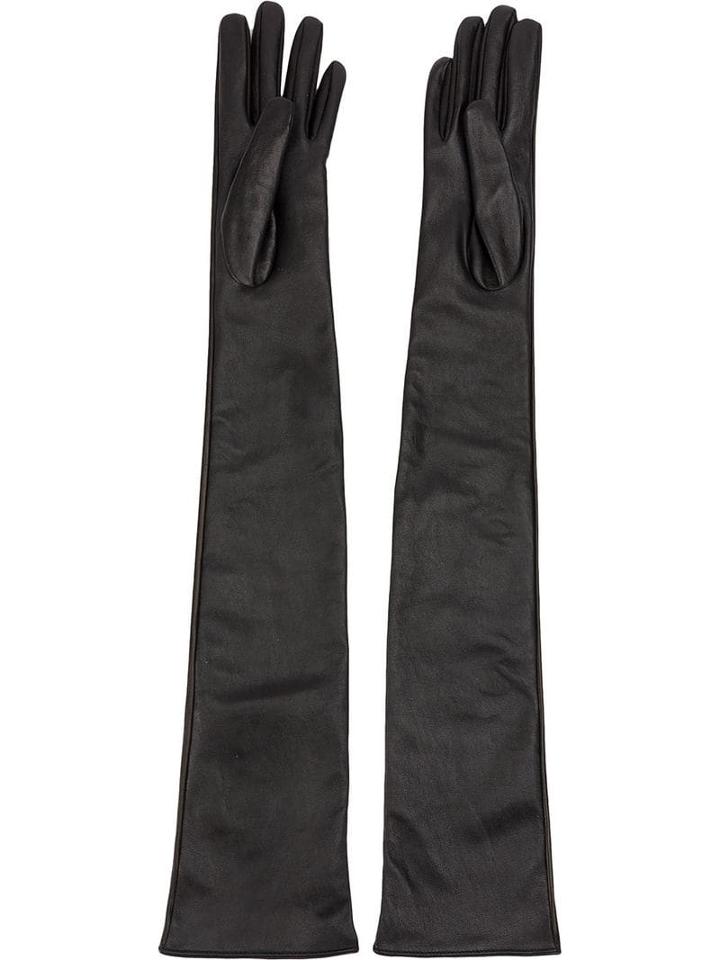 Yang Li Long Embellished Gloves - Black